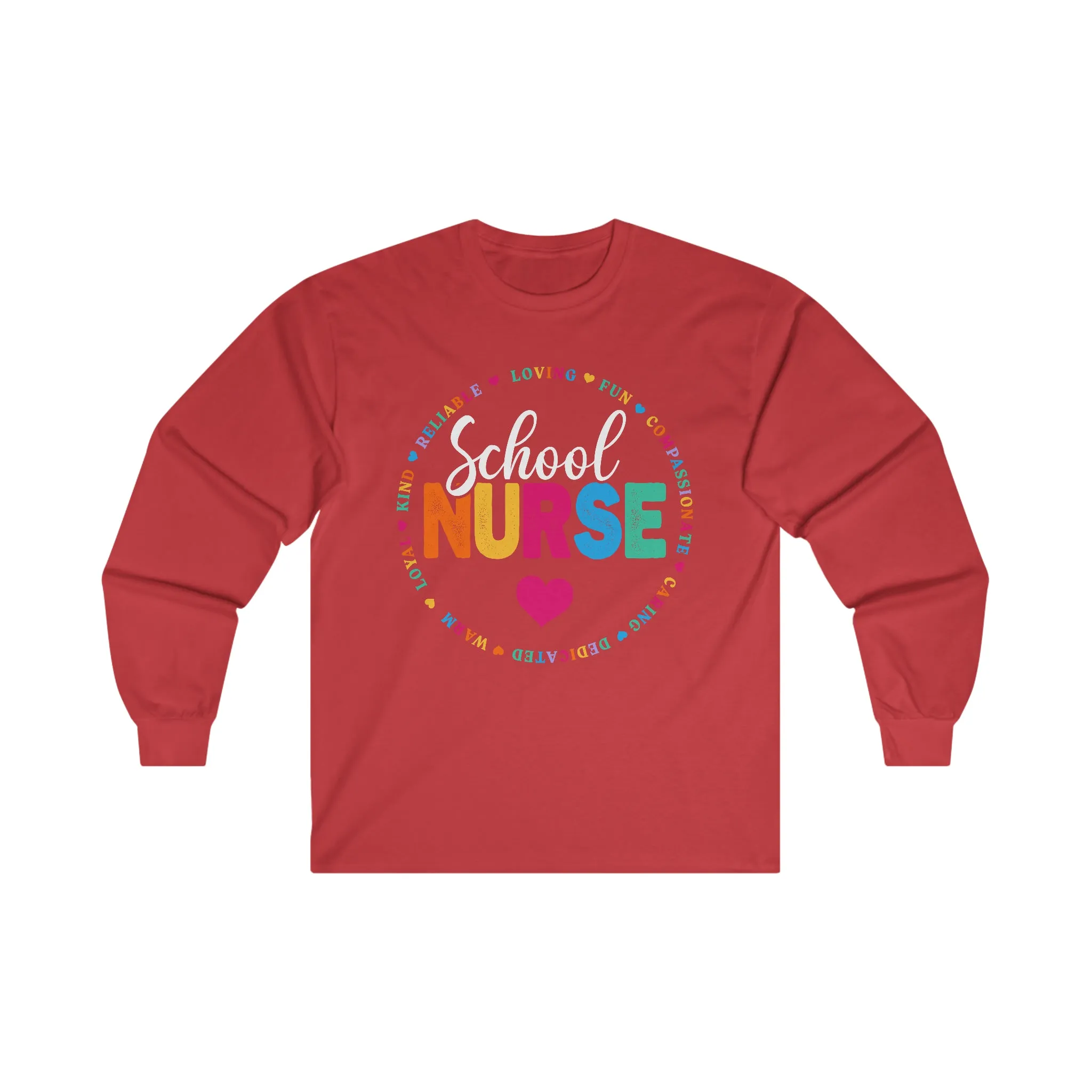 Circle School Nurse Long Sleeve Shirt