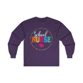 Circle School Nurse Long Sleeve Shirt