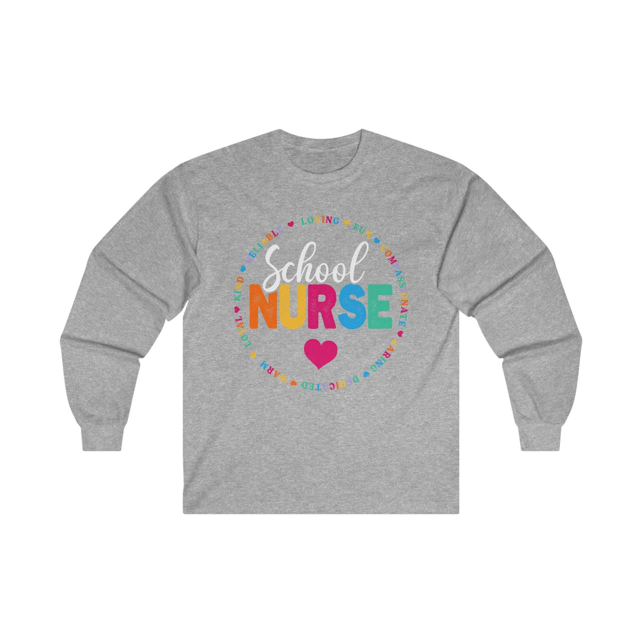 Circle School Nurse Long Sleeve Shirt