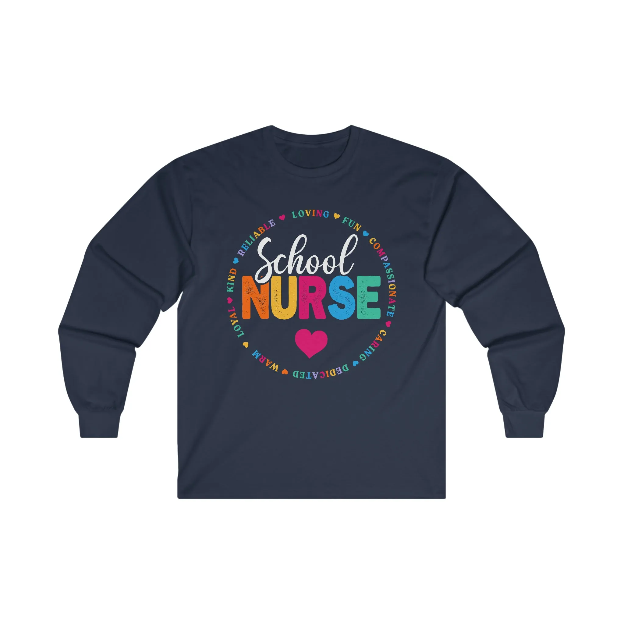 Circle School Nurse Long Sleeve Shirt