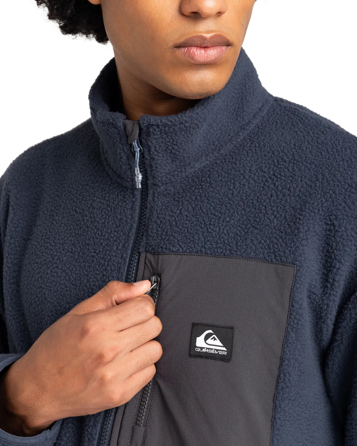 Clean Coast Zip Fleece Jacket in Blue Nights