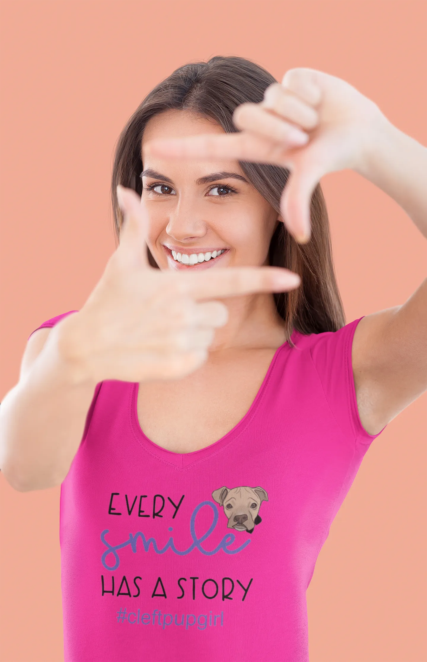 Cleft Pup Brigade V Neck Smile (available in several colors)