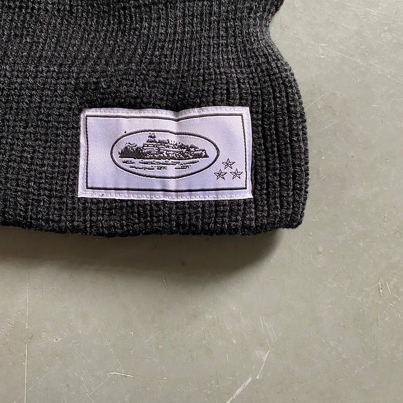 CORTEIZ KNIT BALACLAVA BLACK WHITE