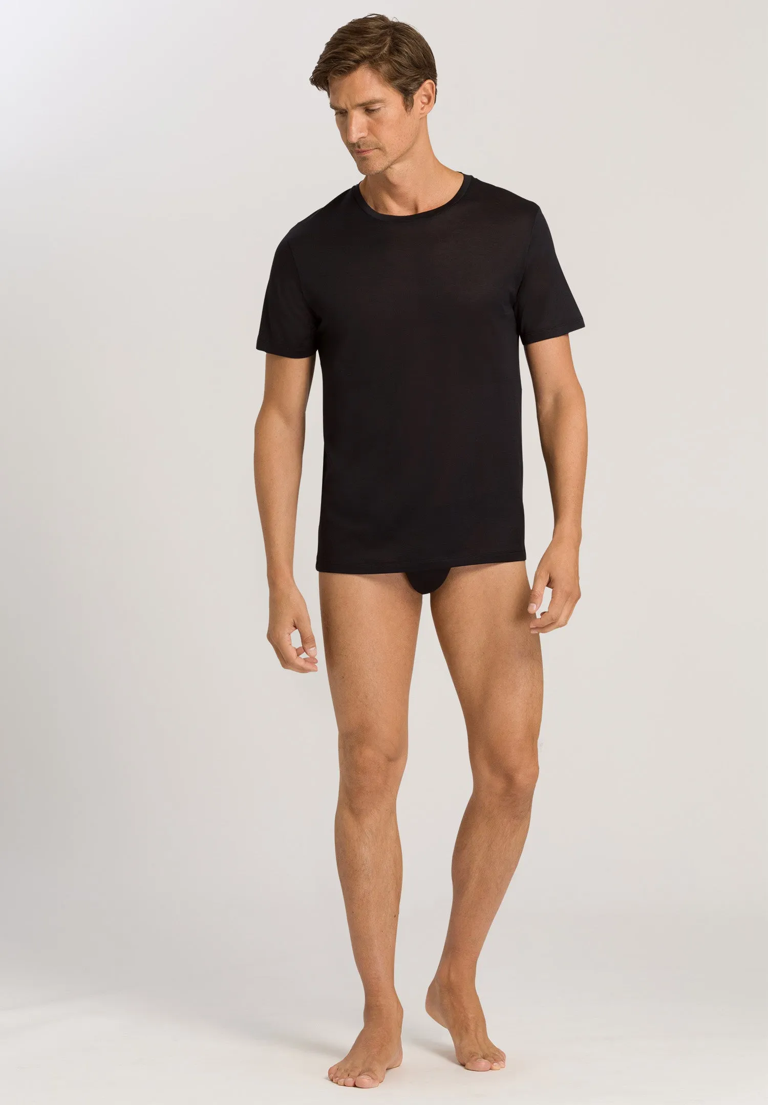 Cotton Sporty Cotton Crew Neck T-Shirt | Black 73511-199