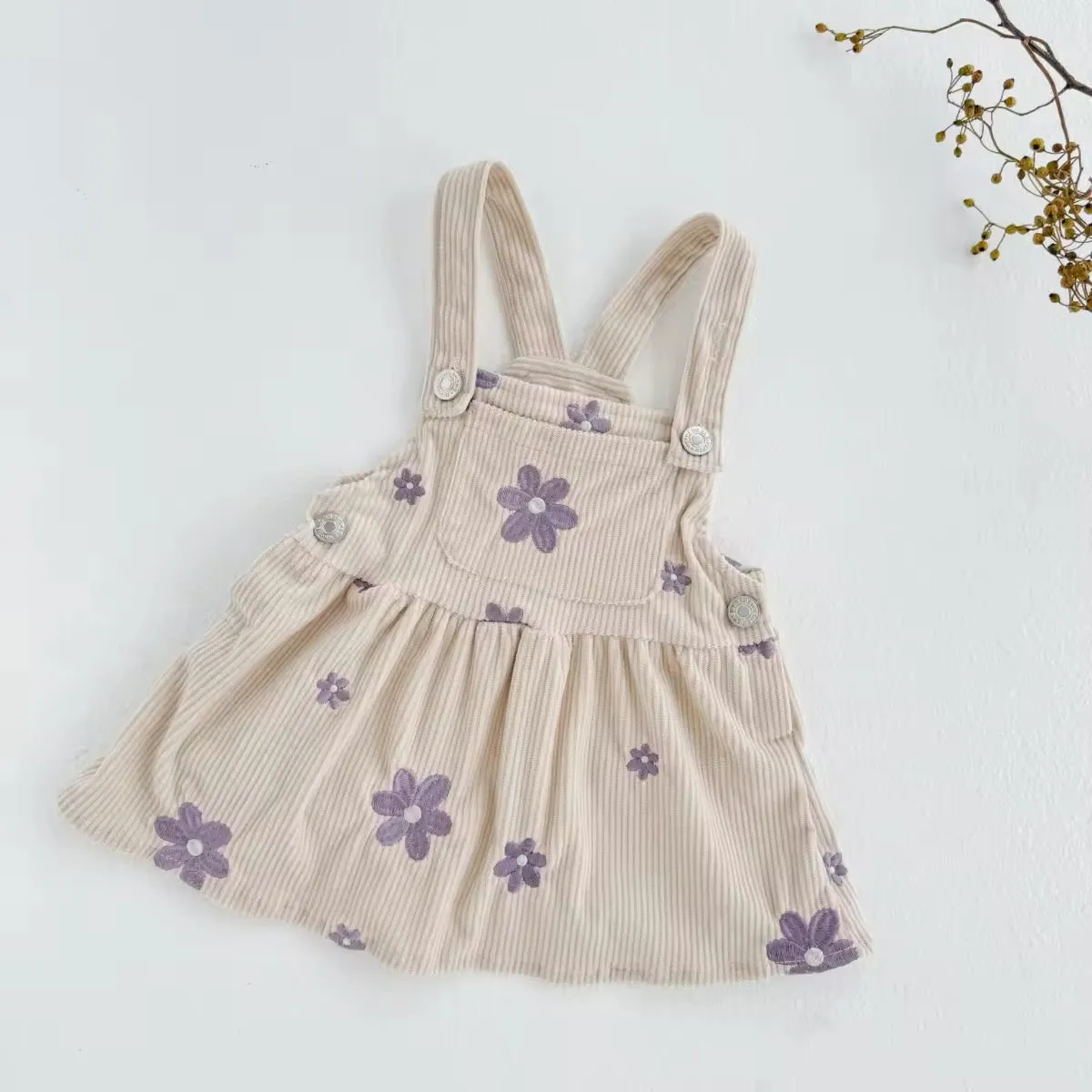 Daisy Embroidered Overall
