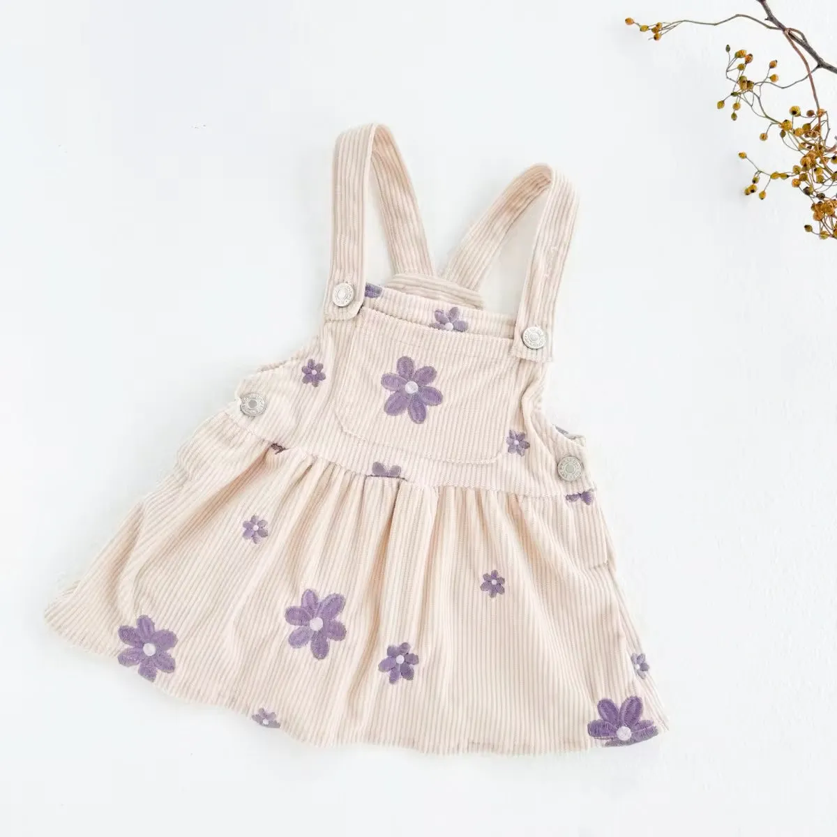 Daisy Embroidered Overall