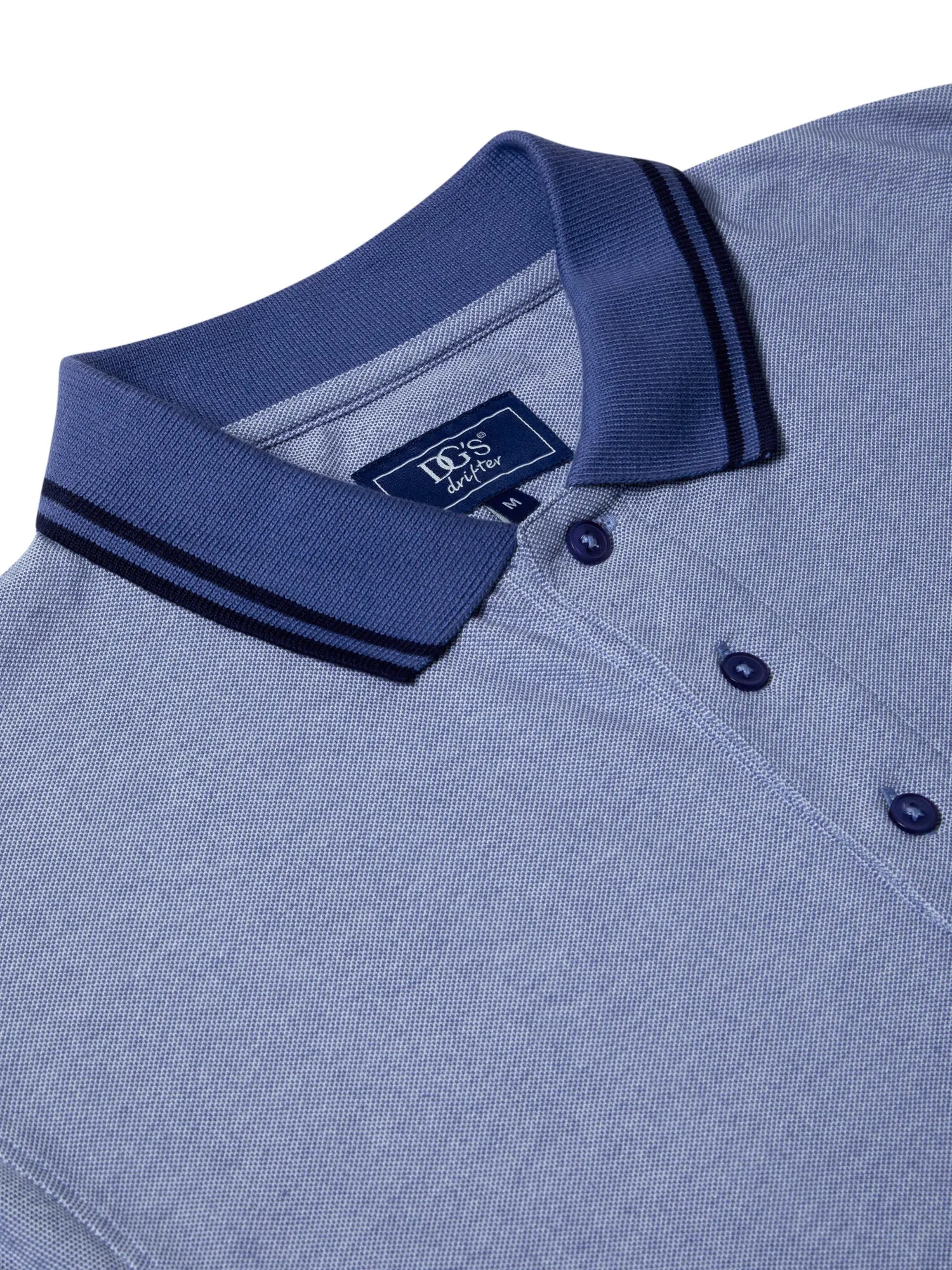 Daniel Grahame Short Sleeve 3 Button Polo Shirt - Blue