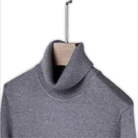 Dark Color Turtleneck Sweater