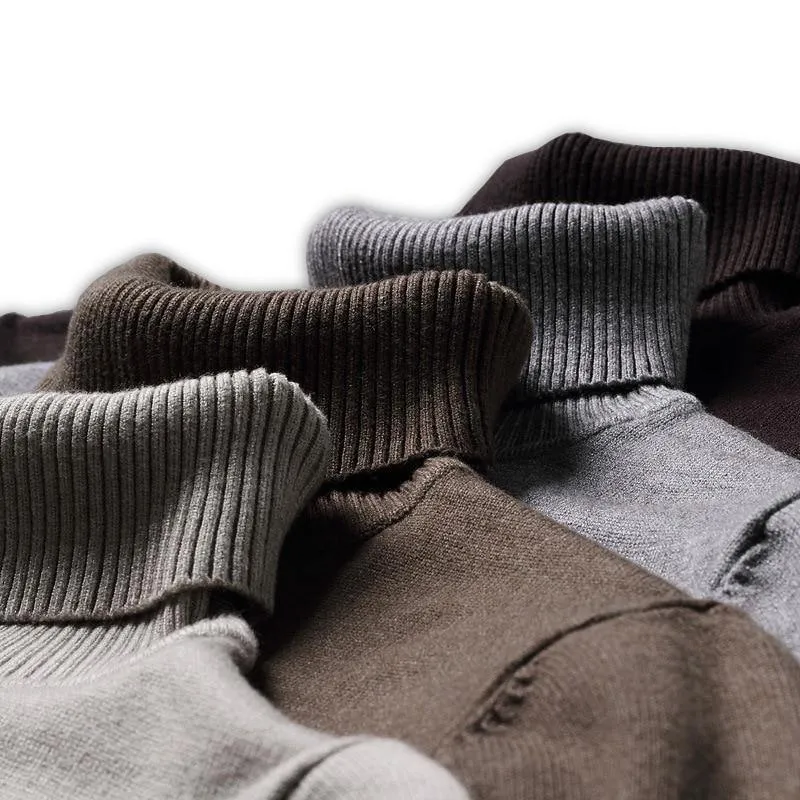 Dark Color Turtleneck Sweater