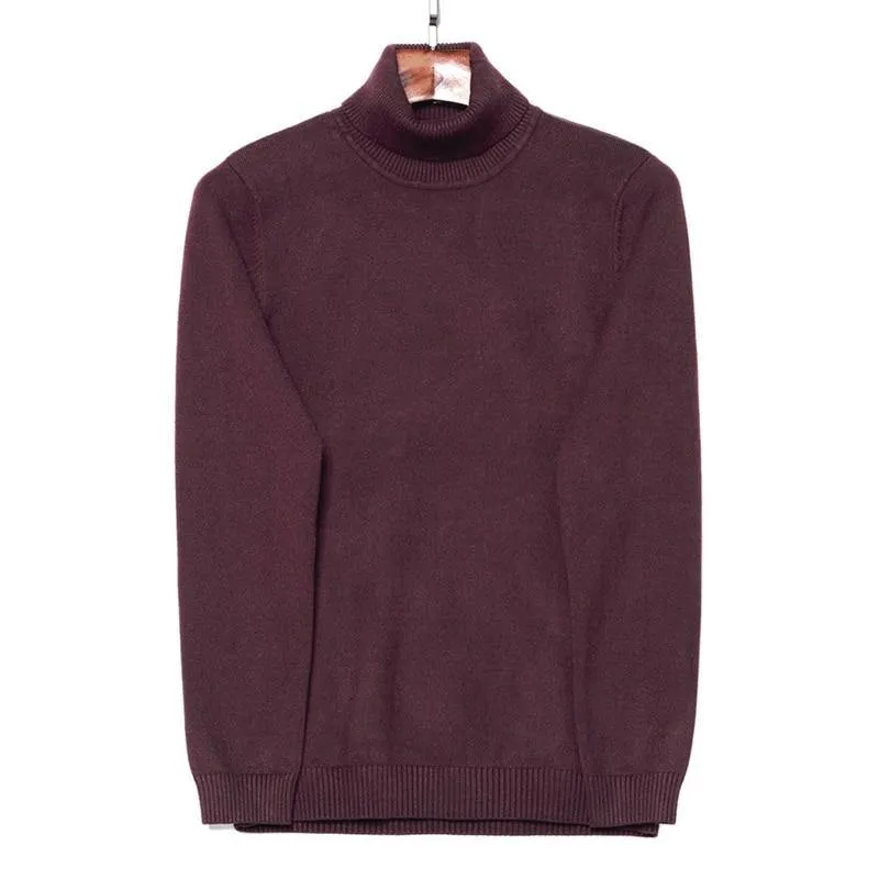 Dark Color Turtleneck Sweater