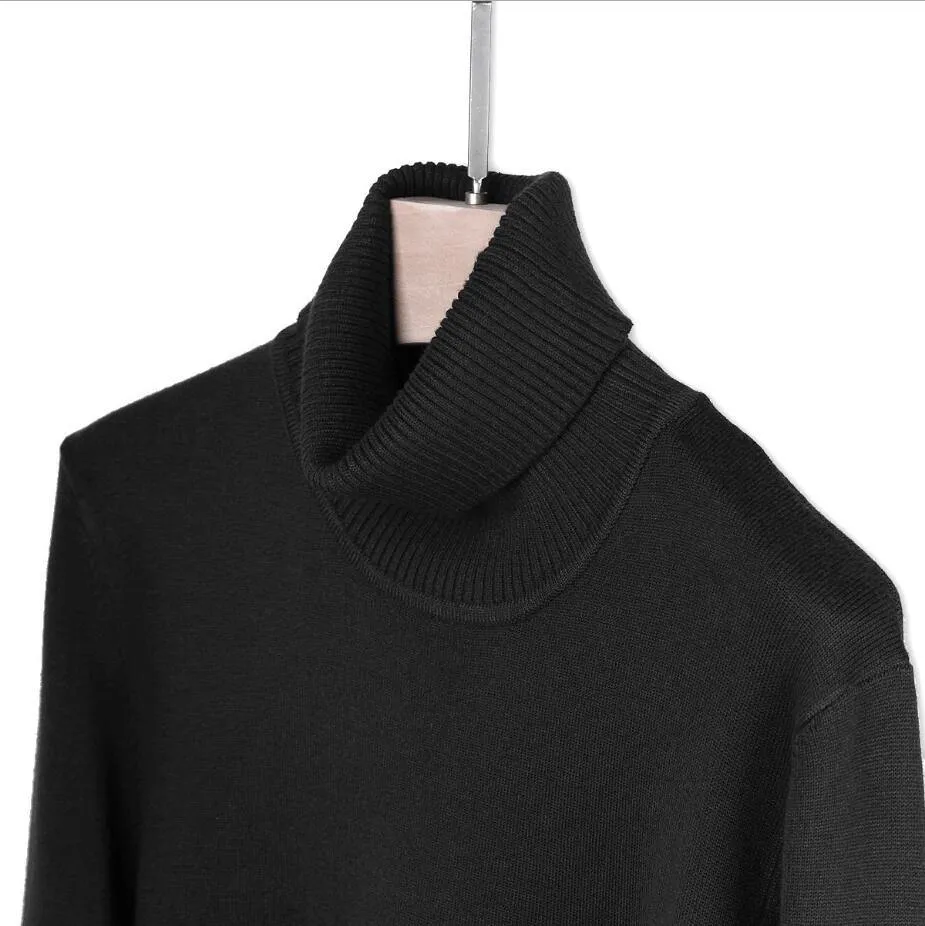 Dark Color Turtleneck Sweater