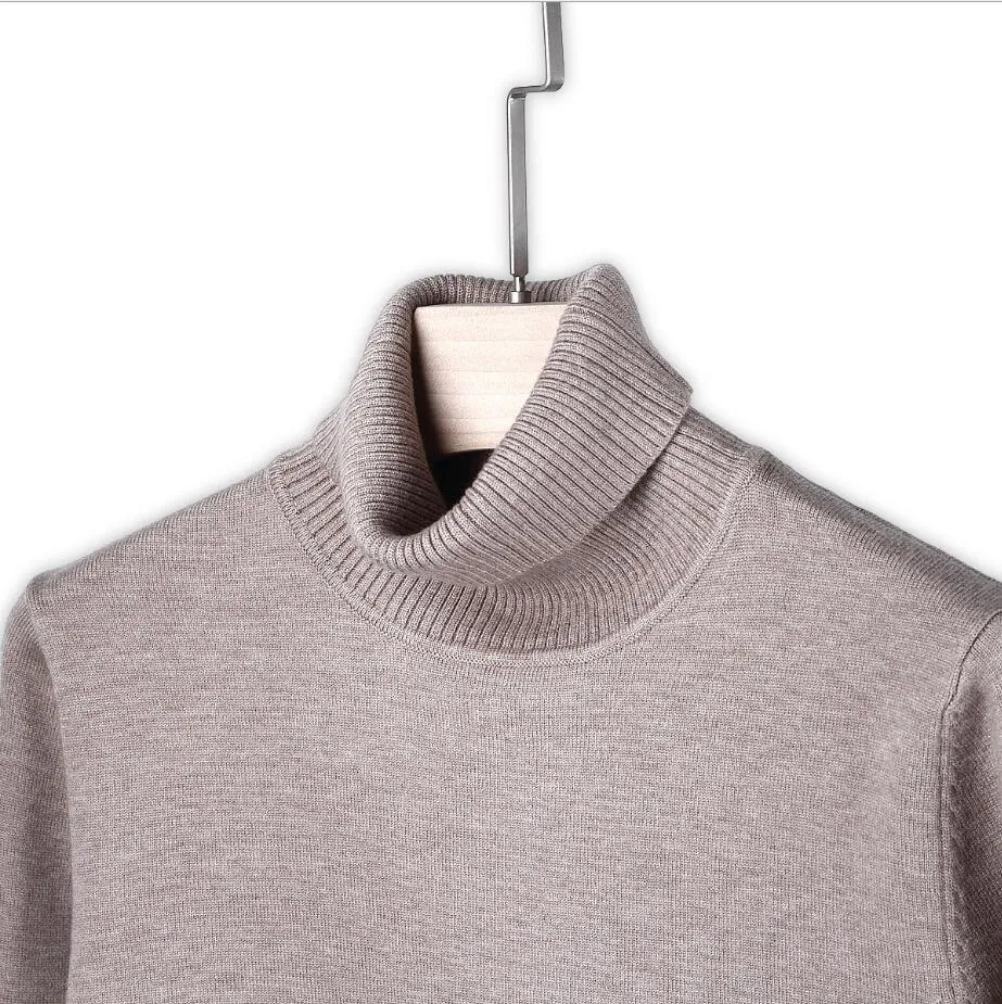 Dark Color Turtleneck Sweater