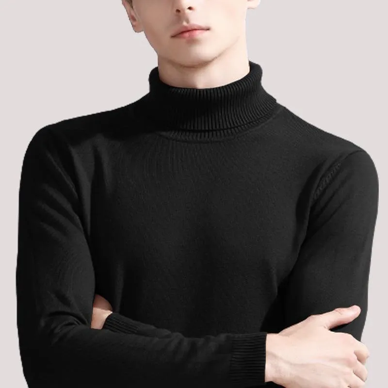 Dark Color Turtleneck Sweater