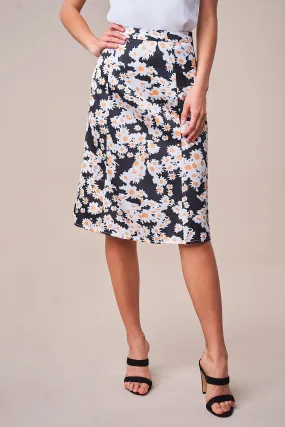 Delicate Sunflower Midi Skirt