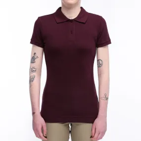 Dickies Womens Short Sleeve Polo - Burgundy
