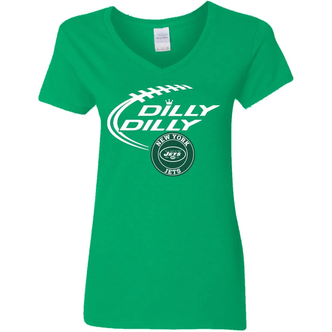 Dilly Dilly New York Jets Nfl Football Women V-Neck T-Shirt