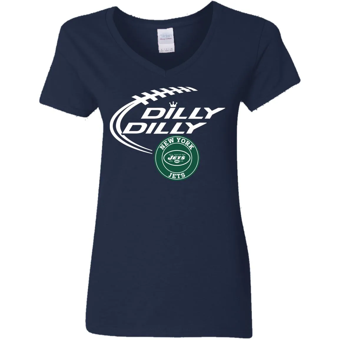 Dilly Dilly New York Jets Nfl Football Women V-Neck T-Shirt