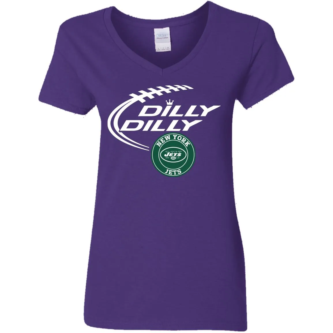 Dilly Dilly New York Jets Nfl Football Women V-Neck T-Shirt