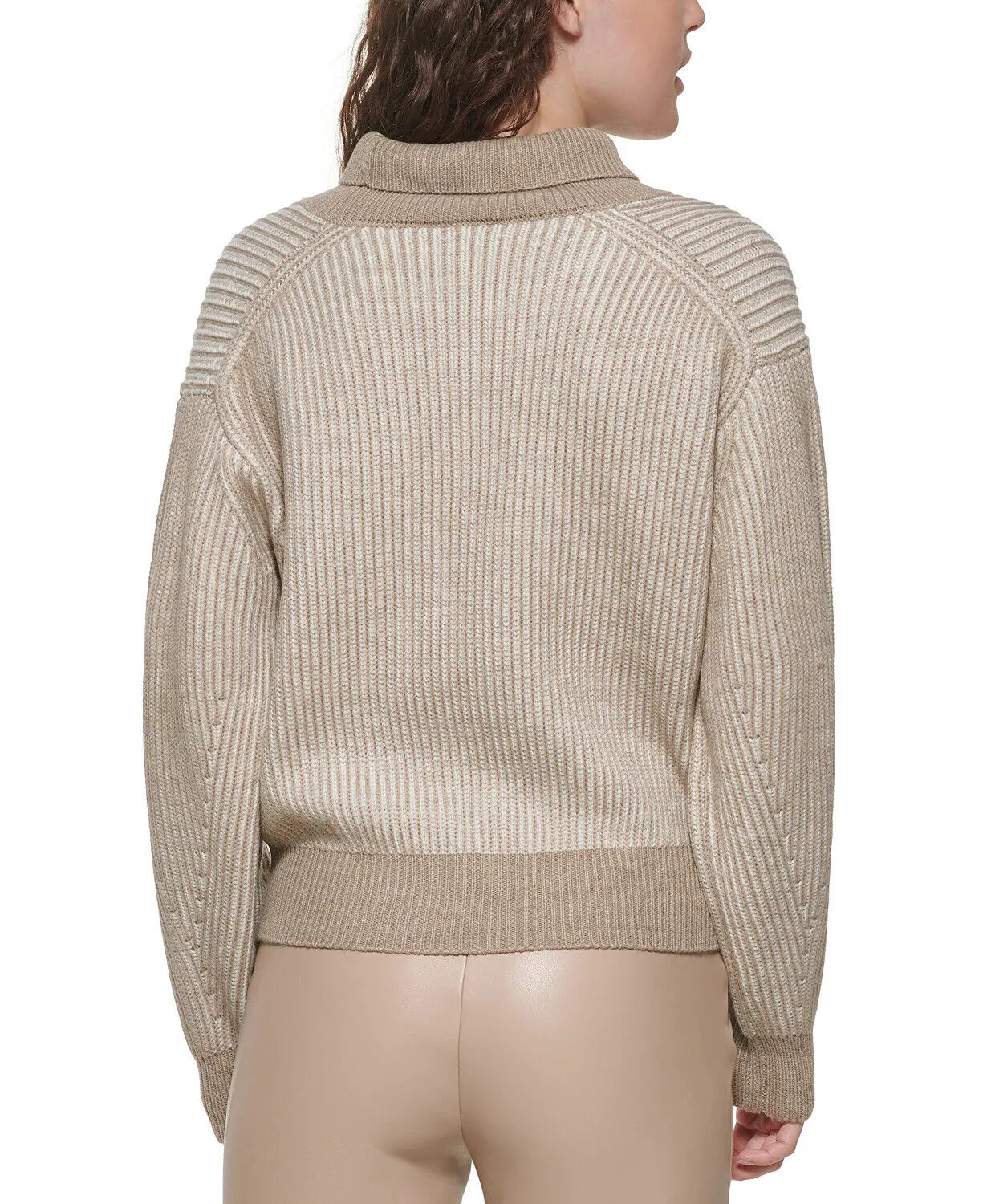 DKNY Turtleneck Contrast Sweater