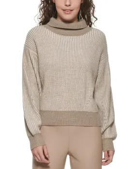 DKNY Turtleneck Contrast Sweater