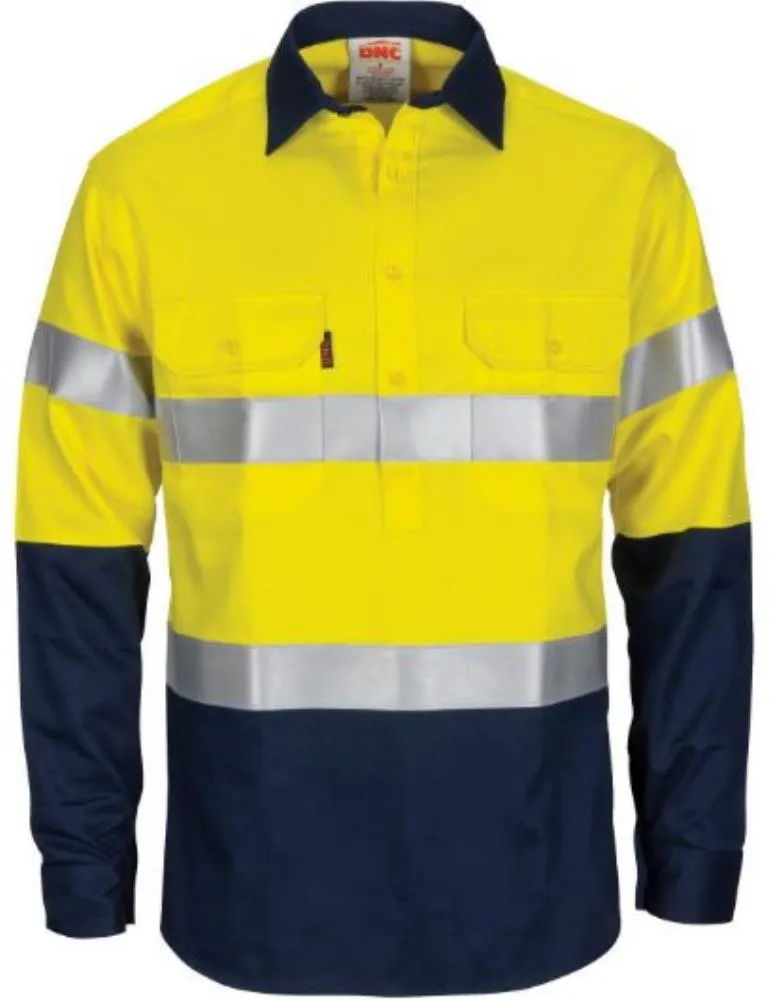 DNC 3407 PATRON SAINT L/SL REFLECTIVE HI VIS FR/ARC RATED C/F DRILL SHIRT