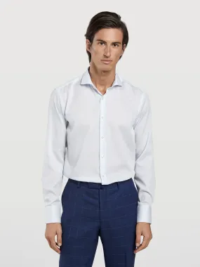 DUBLIN COLLAR SLIM FIT SINGLE CUFF.LIQUID AMONIAC FINISHING