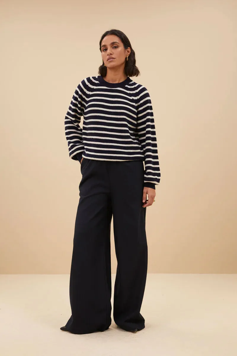 Duccio Stripe Pullover Midnight