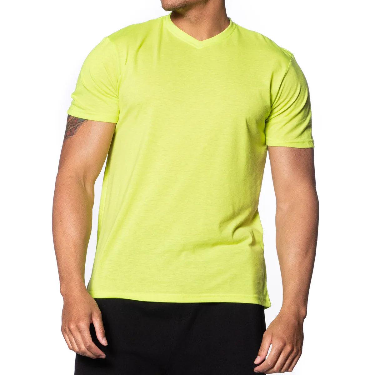 Fitted Vee Neck T-Shirt - Colors