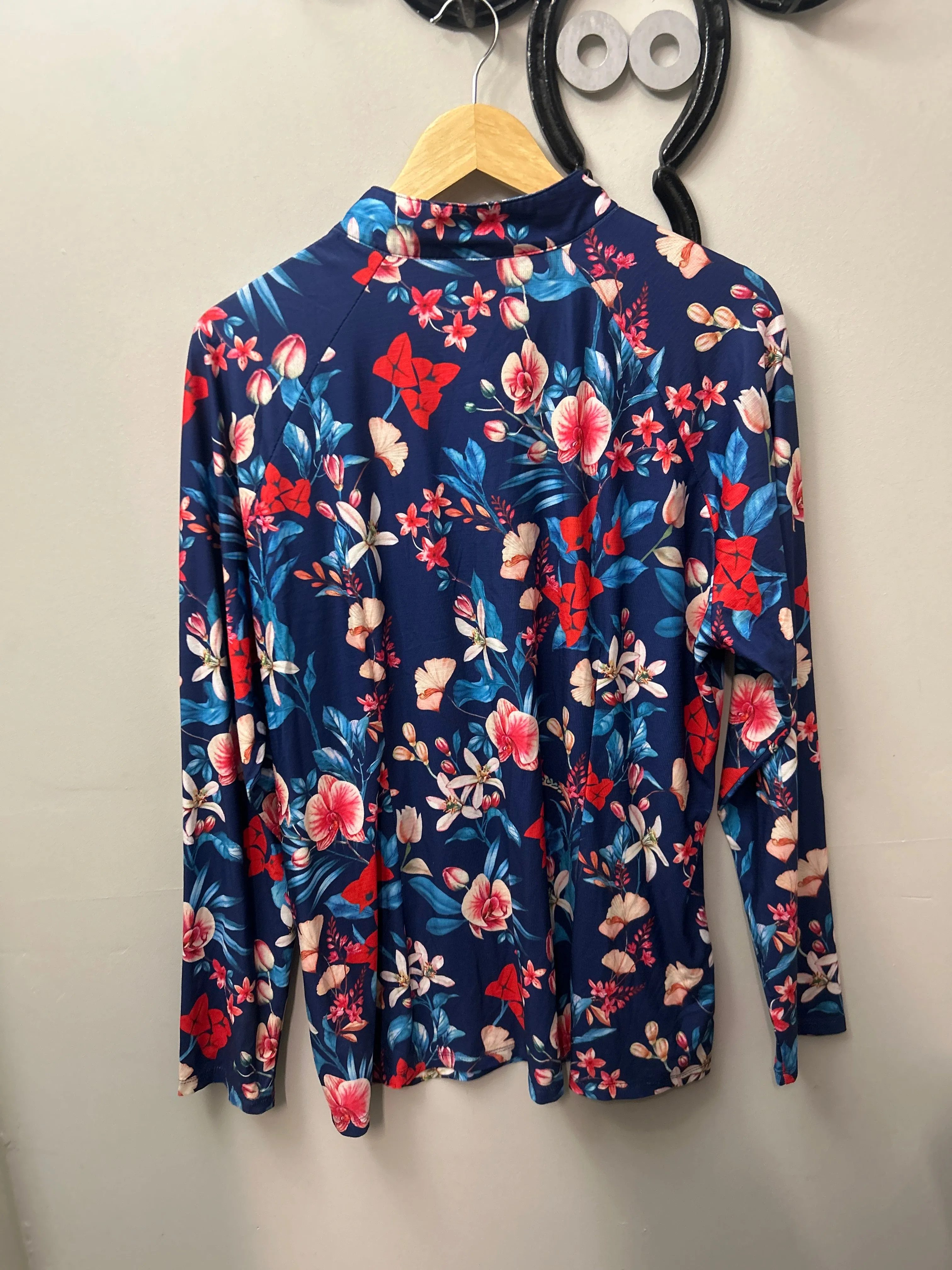 Floral Quarter Zip 2XL