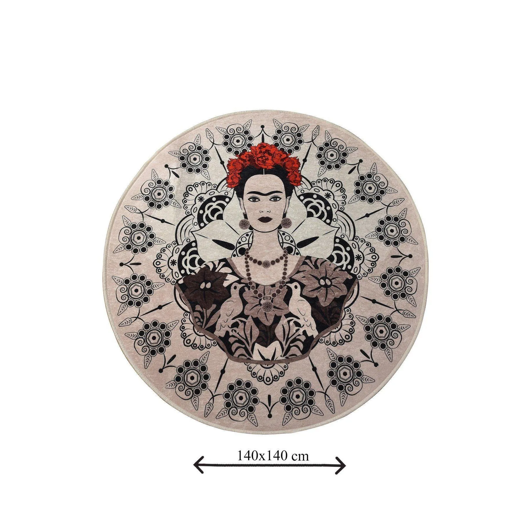 Frida Round (140)  Bath Mat