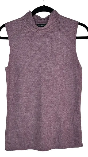 George Sleeveless Turtleneck Purple Sz L LSSKU 602-72