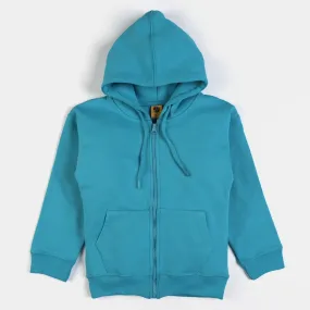 Girls Fleece Knitted Jacket Basic-Capri Breeze