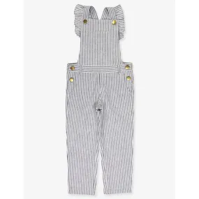 Girls Georgette Overall - Grey Stripes