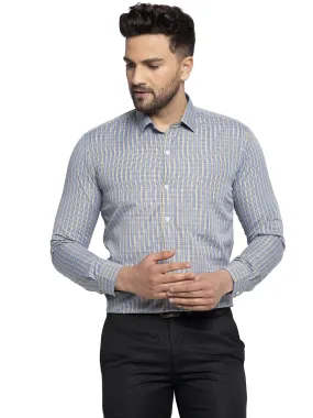 Green Men'S Cotton Checked Formal Shirt'S
