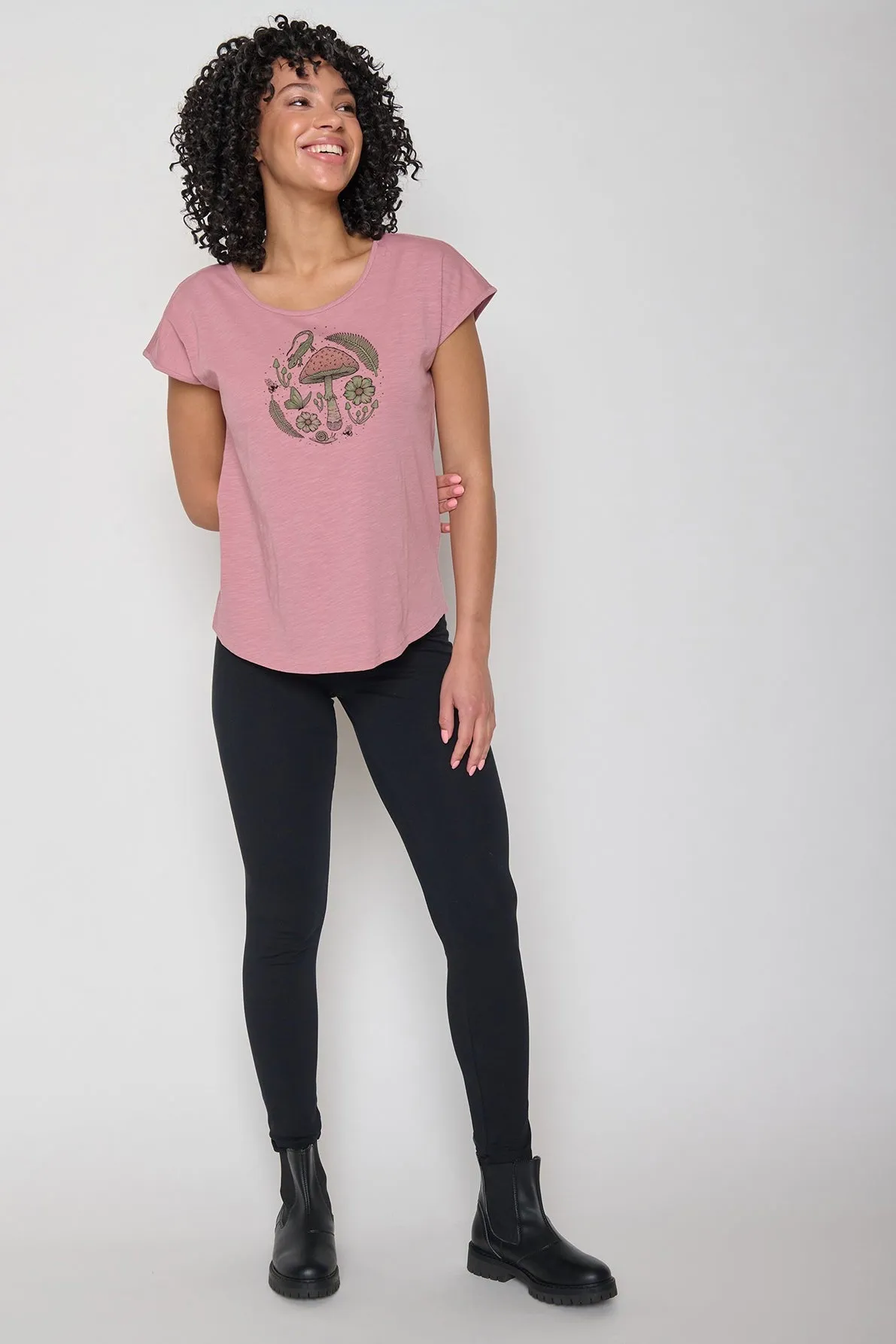 Greenbomb Nature Forest Life (Cool/T-Shirt/GOTS) |  Old Rose