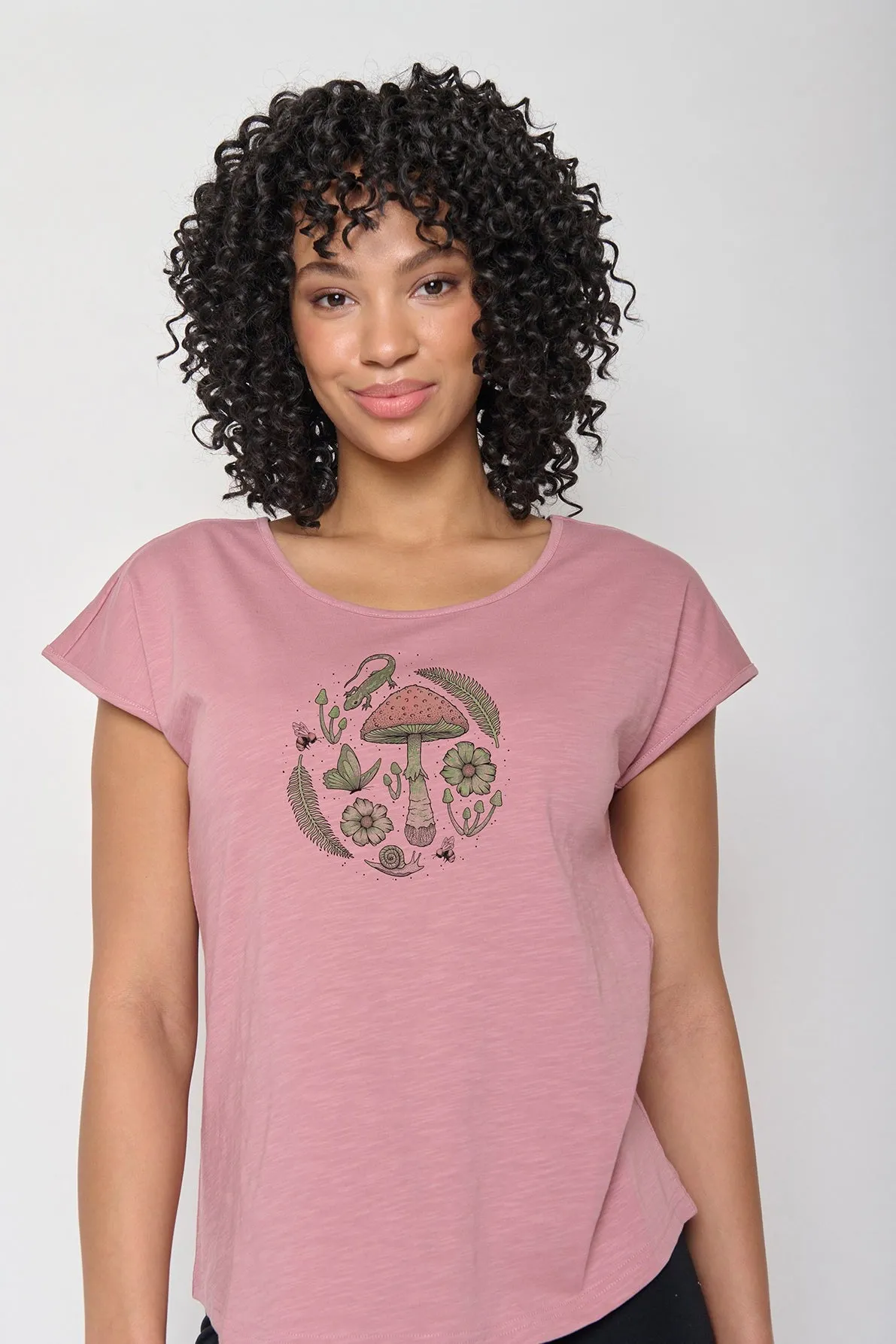 Greenbomb Nature Forest Life (Cool/T-Shirt/GOTS) |  Old Rose