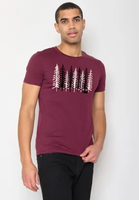 Greenbomb Nature Wood Camp Guide Velvet Rain T-shirt
