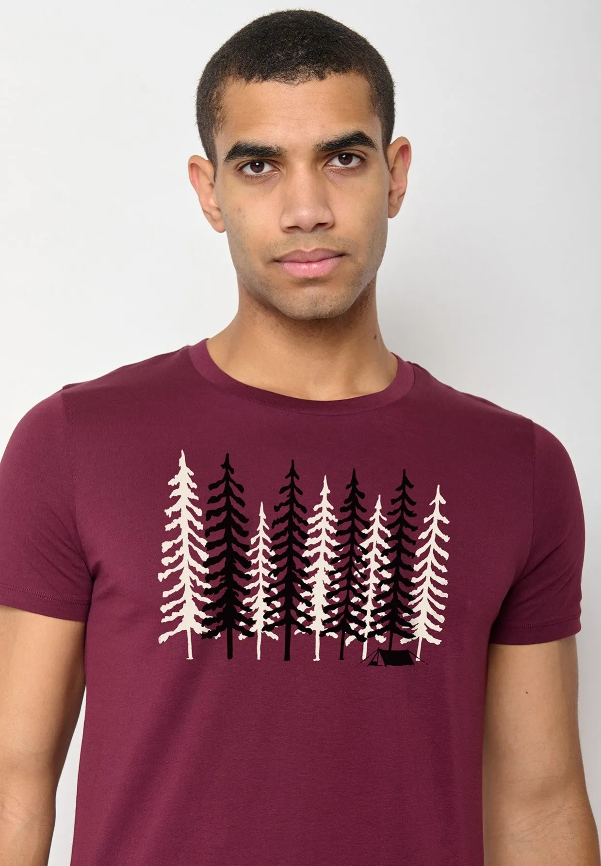 Greenbomb Nature Wood Camp Guide Velvet Rain T-shirt