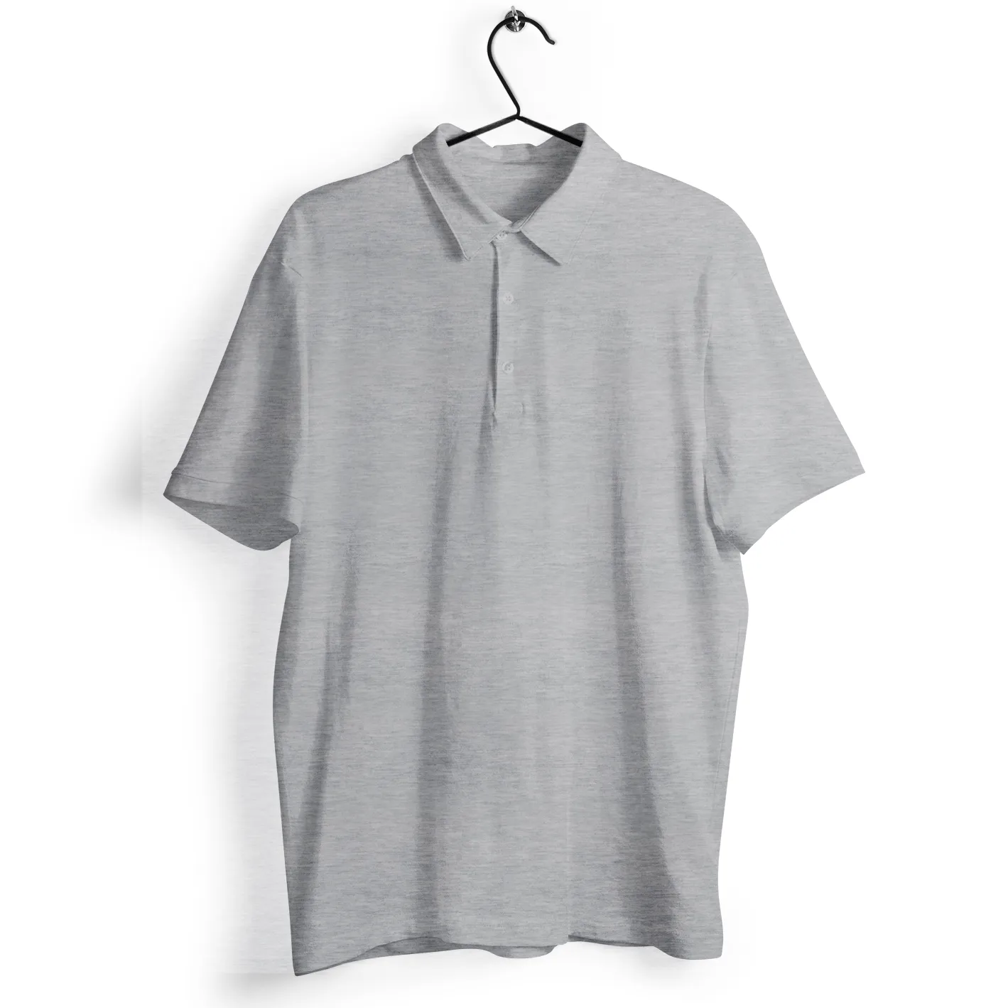 Grey Melange Polo T shirt