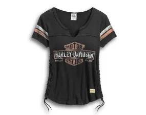 Harley-Davidson® Women's Genuine Side Laced Tee - 99104-17VW