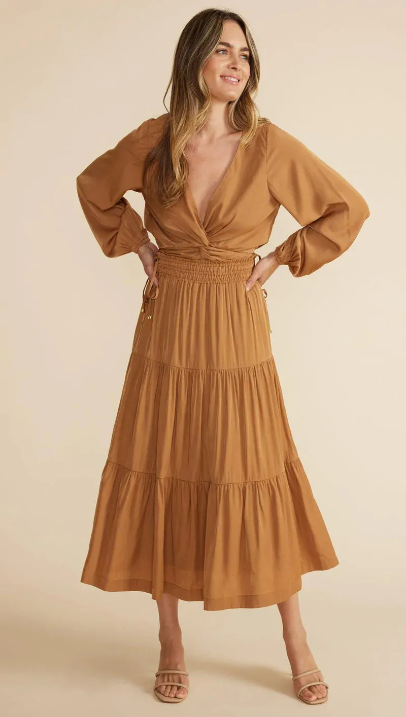 Harper Twist Blouse - Ochre