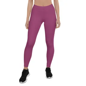 Hibiscus Purple Low Waist Leggings
