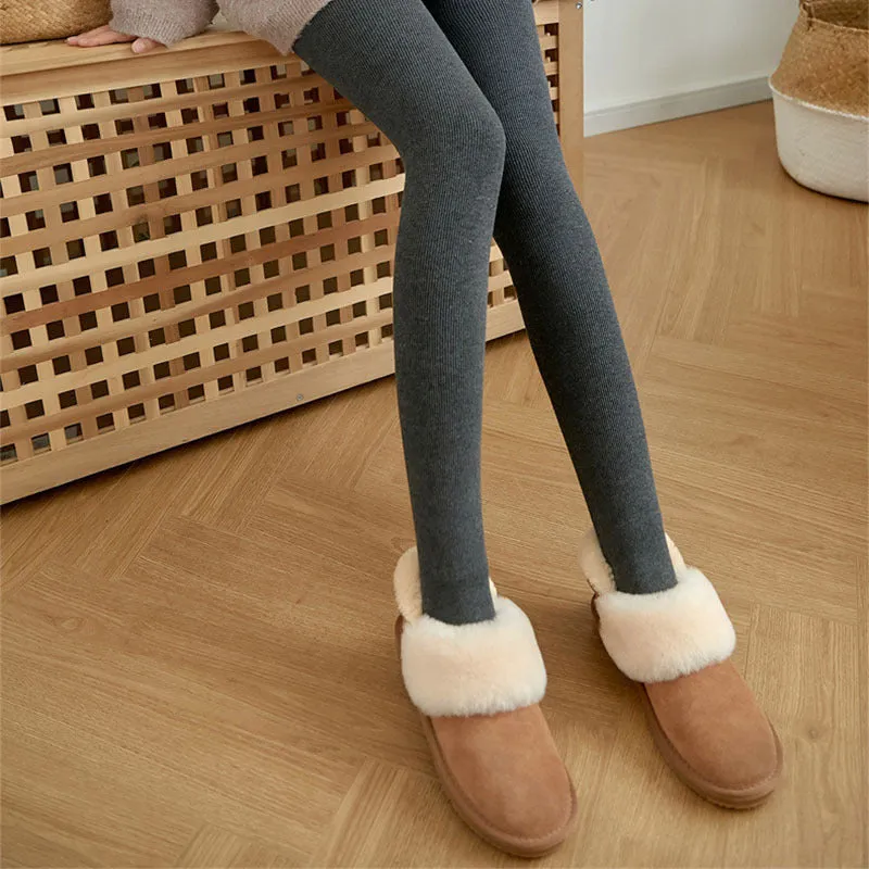 High-Waist Striped Thermal Leggings