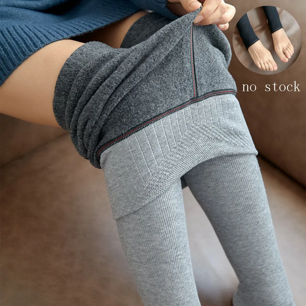 High-Waist Striped Thermal Leggings