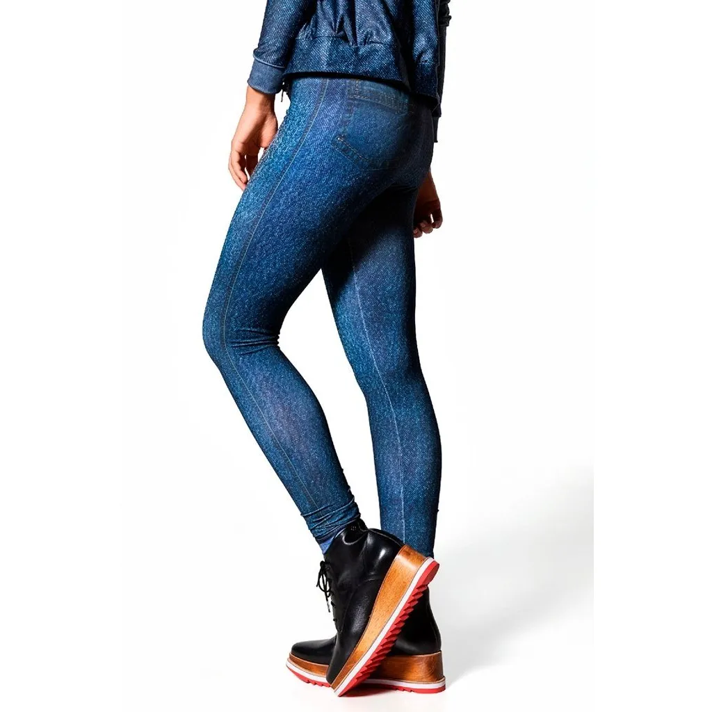 High Waisted Dark Jeans Legging