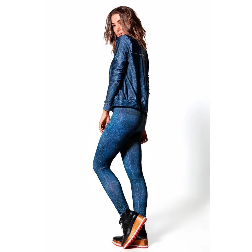 High Waisted Dark Jeans Legging
