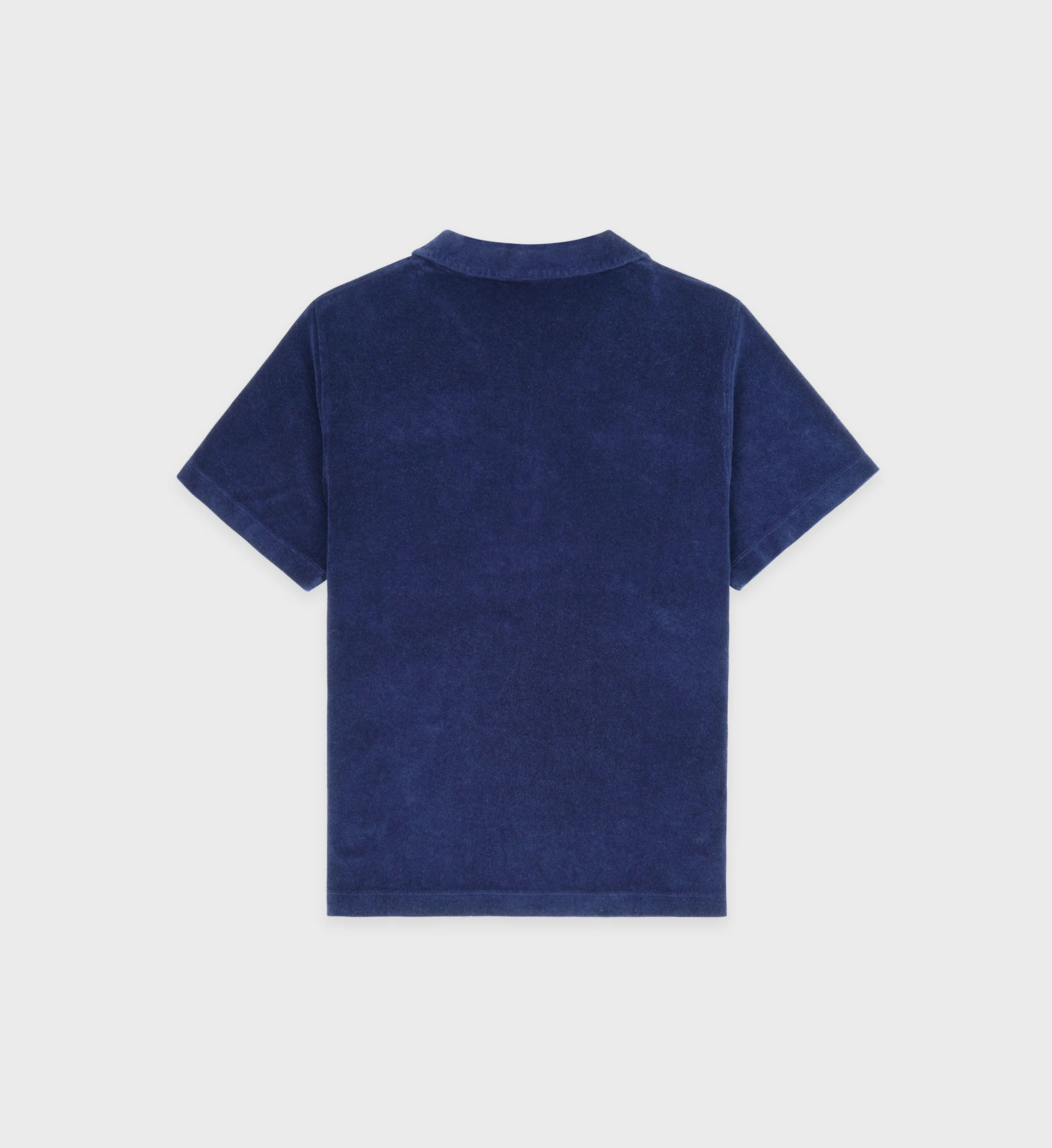 Hotel du Cap Cursive Terry Polo - Indigo/White