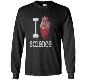 I Love Heart Science T Shirt - Biology Tee Tshirt Teacher