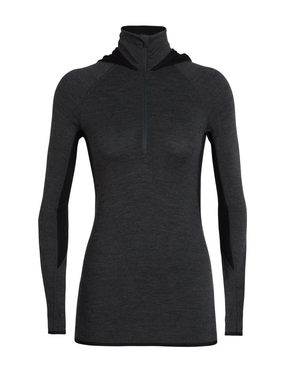 Ice Breaker Women's Merino Fluid Zone LS Half-Zip Hood