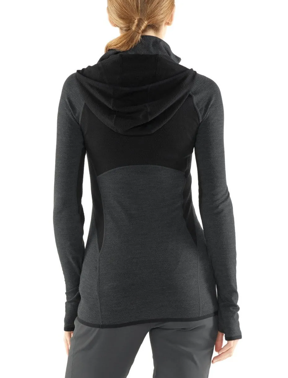 Ice Breaker Women's Merino Fluid Zone LS Half-Zip Hood